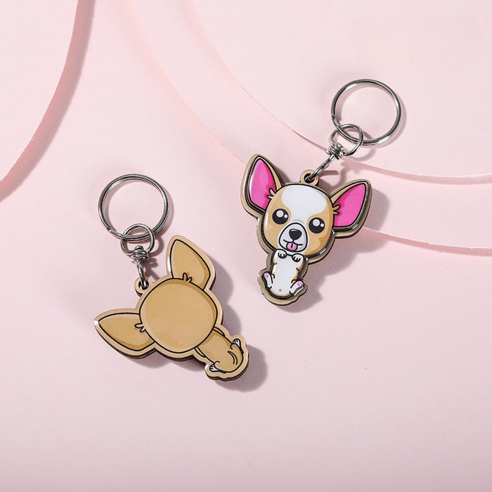 Wholesale Wooden Animal Cartoon Keychain JDC-KC-WWYL001