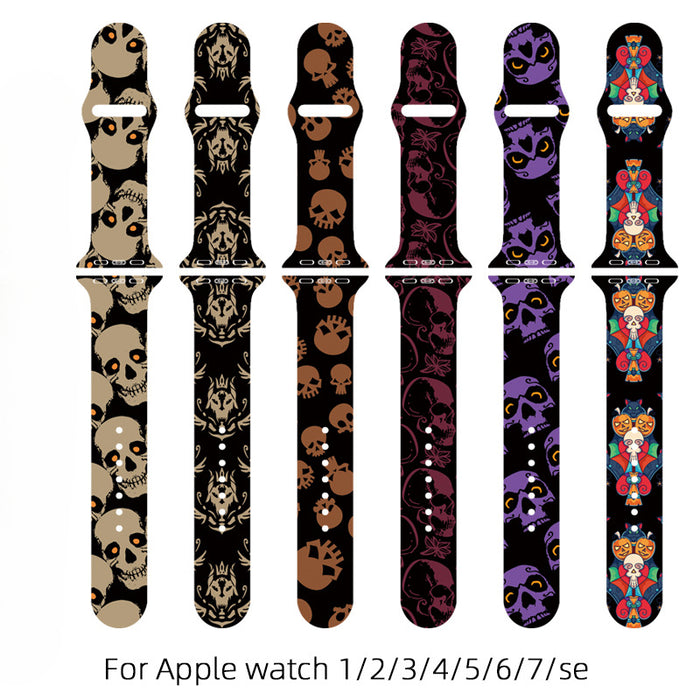 Wholesale Printed Silicone Watch Strap Wrist Strap JDC-WD-NuoQi078