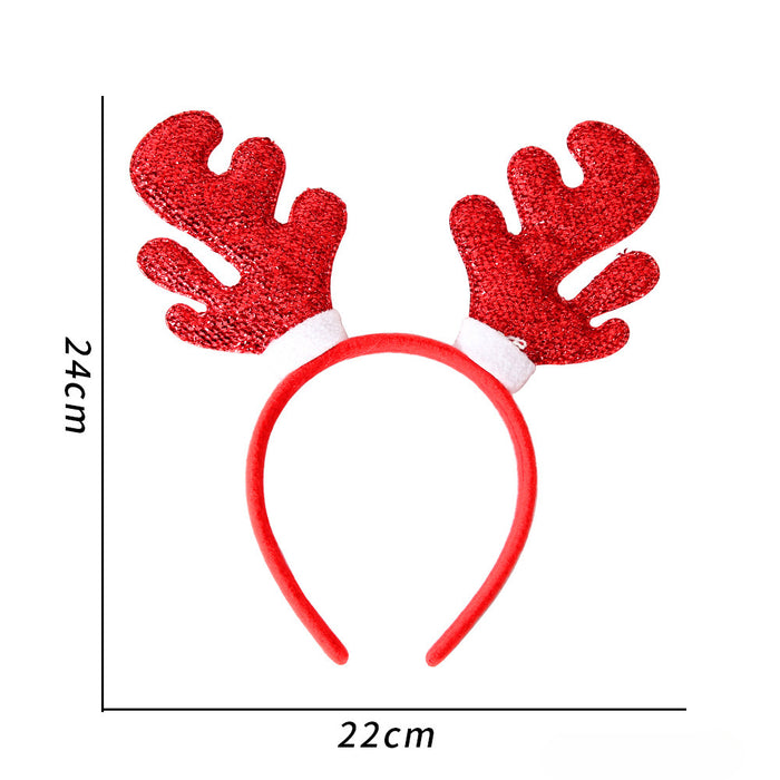 Wholesale Christmas Jewelry Headband Elk Antler Five-star Children's Plastic Headband JDC-HD-ZHHAO009