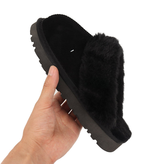 Wholesale Plush Cotton Slippers (F) JDC-SP-KLA001