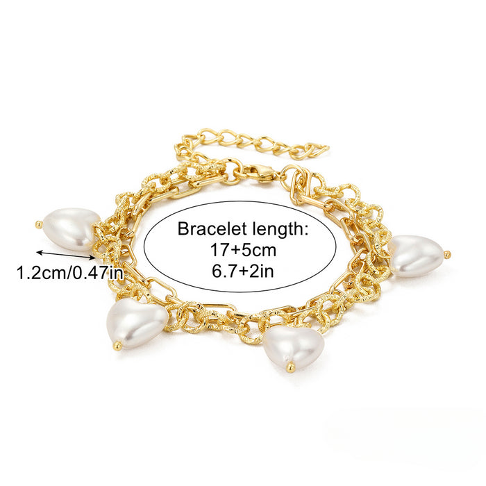 Wholesale Multi-layer Pearl Bracelet Set JDC-BT-ManY005