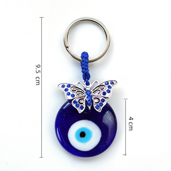 Wholesale Devil Eye Glass Keychain JDC-KC-JHQM002