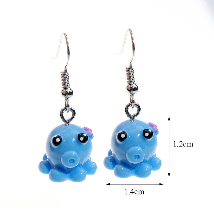 Wholesale Cartoon Animal Resin Earrings JDC-ES-niqing029