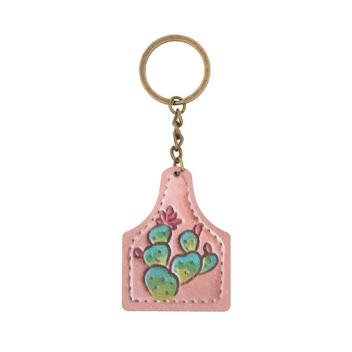 Wholesale Western Farm Style Cactus Horse Head Wooden Keychain JDC-KC-YiTian013