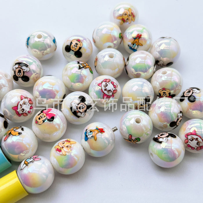 Wholesale 200PCS Acrylic Double-sided Printing Cartoon Beads JDC-BDS-MingXuan007