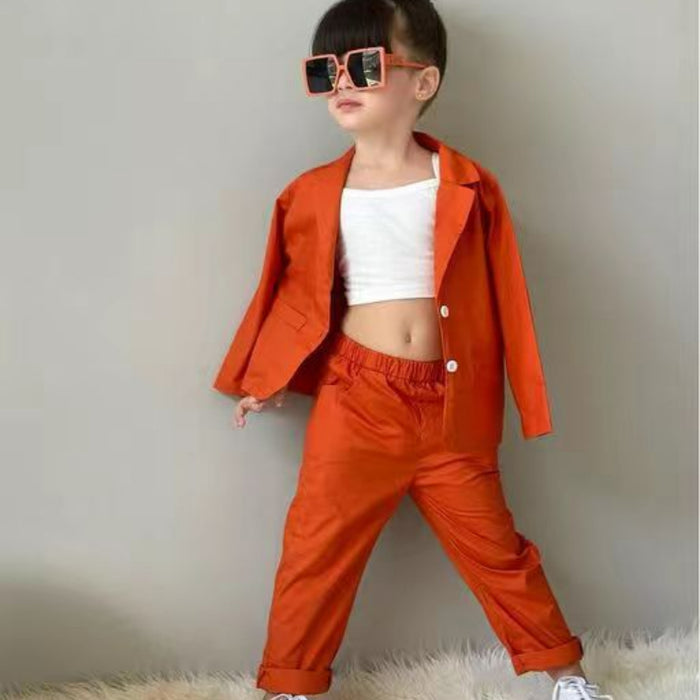 Wholesale Solid Color Casual Suits Children's Suit Sets JDC-CTS-YaYaMi048