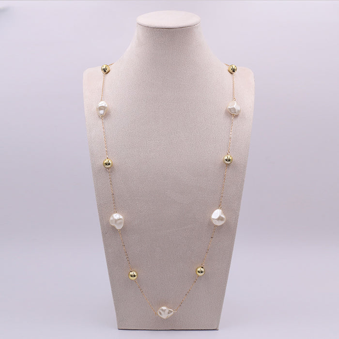 Wholesale Baroque Pearl Long Women's Necklace JDC-NE-YaXue007