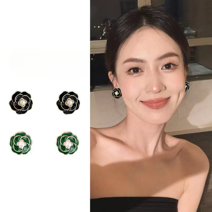 Wholesale Full Diamond Korean Temperament Earrings JDC-ES-Haow003