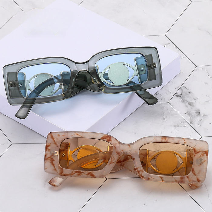 Wholesale Square Small Frame Metal Sunglasses JDC-SG-XZT010