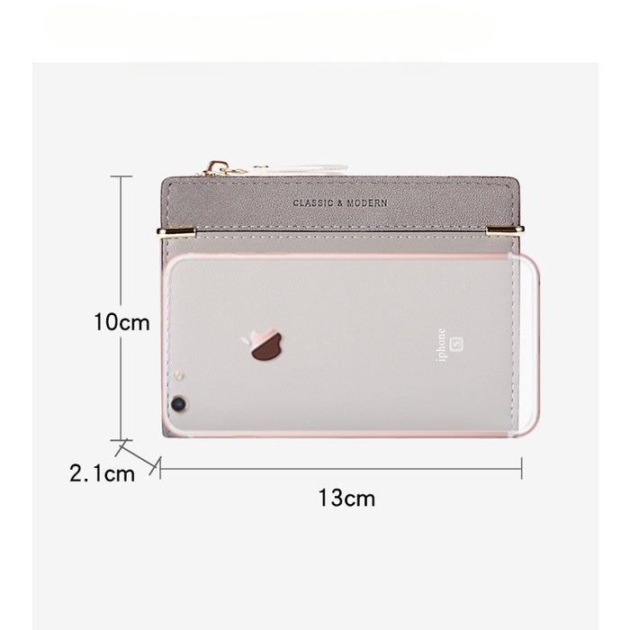 Wholesale Two Fold Short Frosted Pu Wallet JDC-WT-TLA004