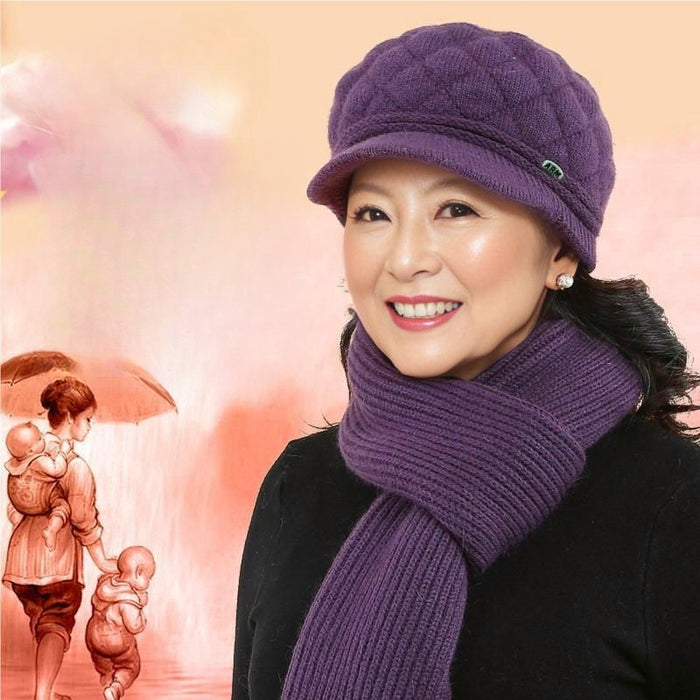 Wholesale Warm Beret Knitted Wool Hat for Women JDC-HT-PX008