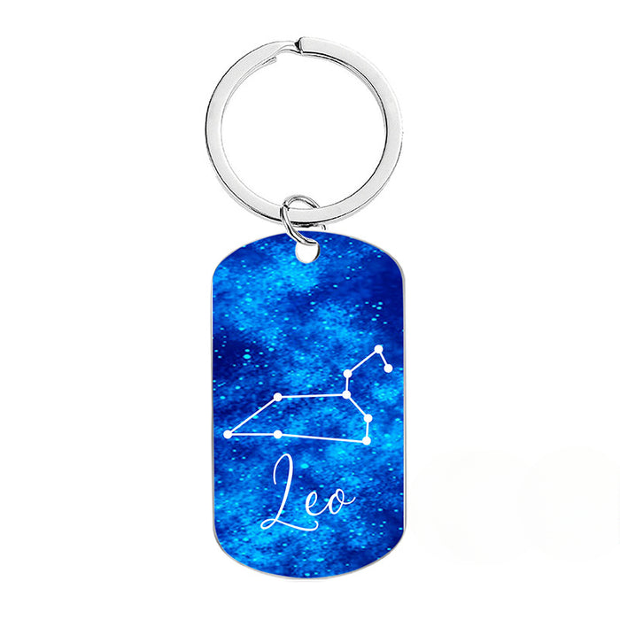 Wholesale 12 Constellations Metal Keychains JDC-KC-GangGu056