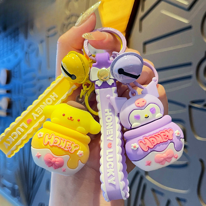 Wholesale PVC Cartoon Honey Jar Doll Keychain JDC-KC-MengXu002