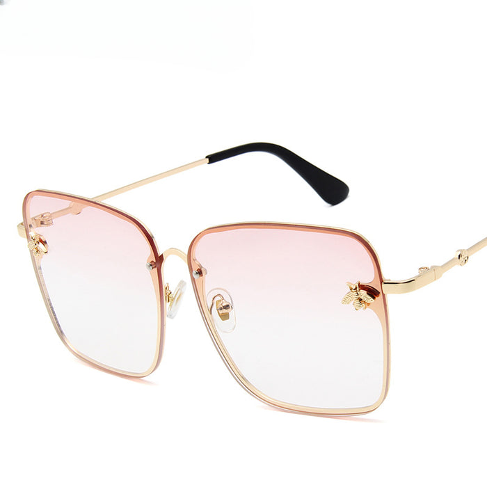 Wholesale Colorful Square Frame Little Bee Decorative PC Sunglasses JDC-SG-MaN022