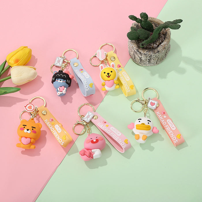 Wholesale Silicone Cartoon Doll Teddy Bear Keychain JDC-KC-WC013