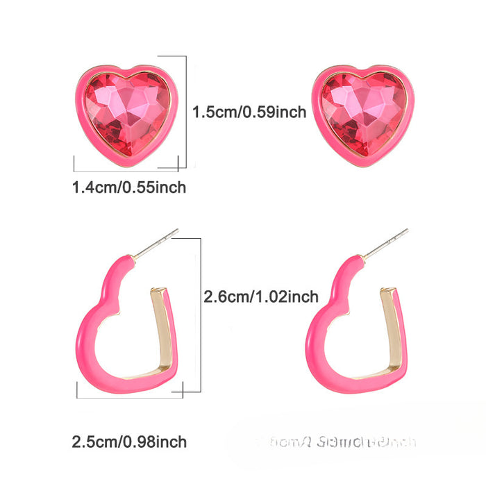 Wholesale Valentine's Day Heart Earrings Set JDC-ES-KenJie004