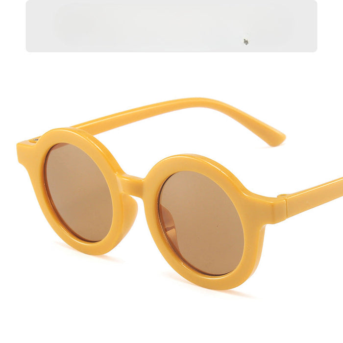 Wholesale Children's Colored Small Round Frame PC Sunglasses JDC-SG-mige007