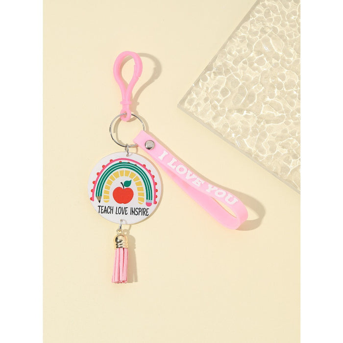 Wholesale Graduation Season Acrylic English Letter Slogan Keychain JDC-KC-RongR002