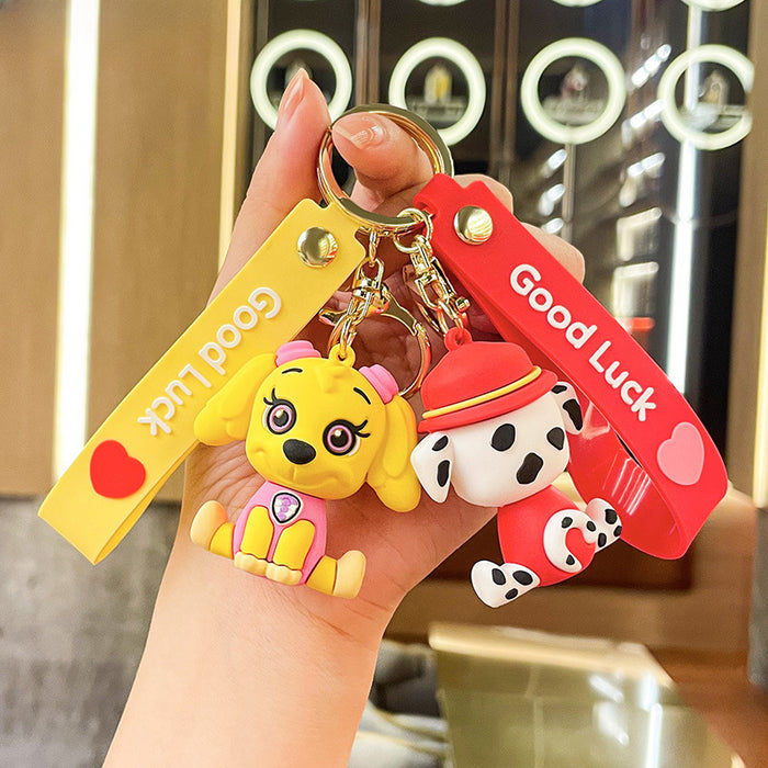 Wholesale Cartoon Doll Dog Family Silicone Keychain JDC-KC-Benxin034