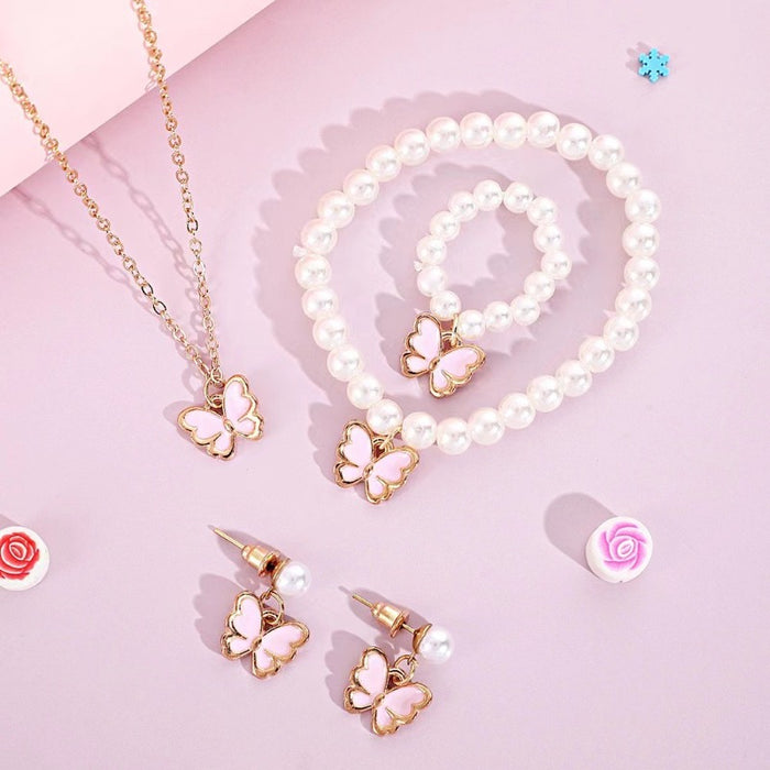 Wholesale Butterfly Non-fading Necklace Set Combination JDC-NE-Zhuoa002