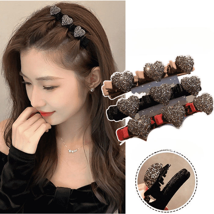 Wholesale Hairpin Braid Hairpin Love Flocking Clip JDC-HC-FX011