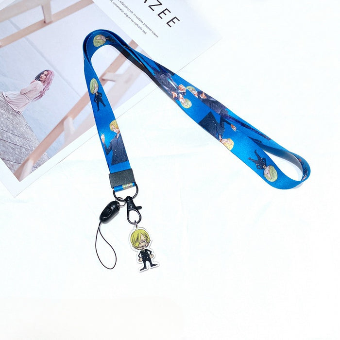 Wholesale Polyester Cartoon Printed Long Hanging Rope Keychain JDC-KC-Gongz057