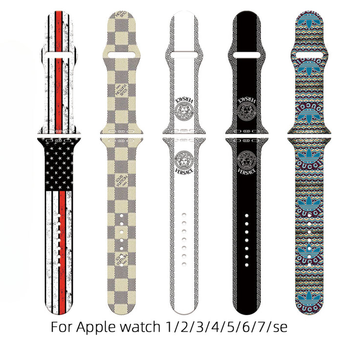 Wholesale Printed Silicone Watch Strap Wrist Strap JDC-WD-NuoQi055