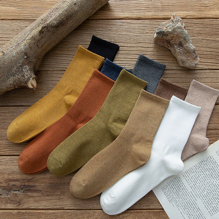 Wholesale Trendy  Cotton Socks Solid Color JDC-SK-LingX002