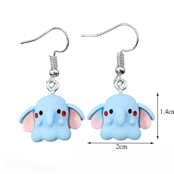 Wholesale Cartoon Animal Resin Earrings JDC-ES-niqing029