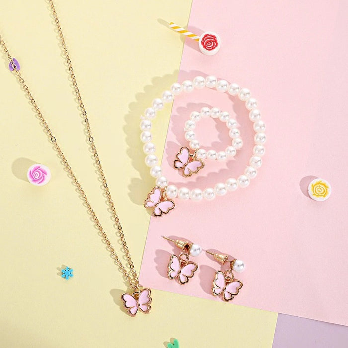 Wholesale Butterfly Non-fading Necklace Set Combination JDC-NE-Zhuoa002