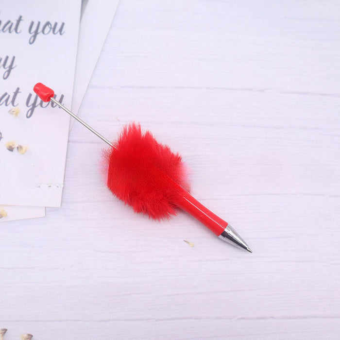 Wholesale Beadable Pen Plush Pom Pom Beadable Pen JDC-PN-CY001