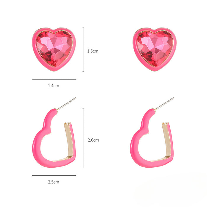 Wholesale Valentine's Day Heart Earrings Set JDC-ES-KenJie004