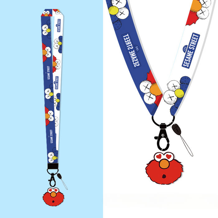 Wholesale Wide Cloth Cartoon Pendant Mobile Phone Lanyard Keychain JDC-KC-Gongz048