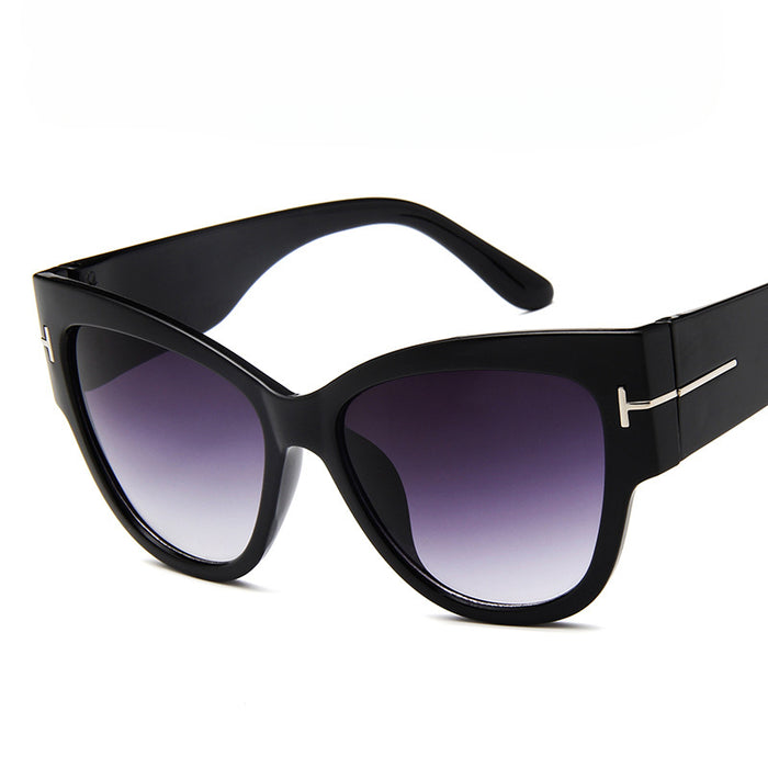 Wholesale T-shaped Retro Large Frame PC Sunglasses JDC-SG-MaN018