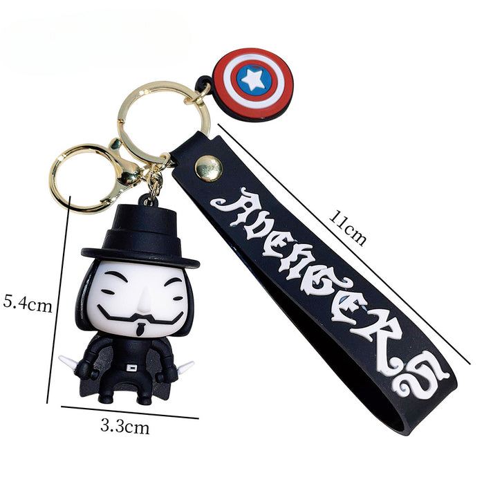 Wholesale Silicone Cartoon Doll Keychain JDC-KC-QiChao060