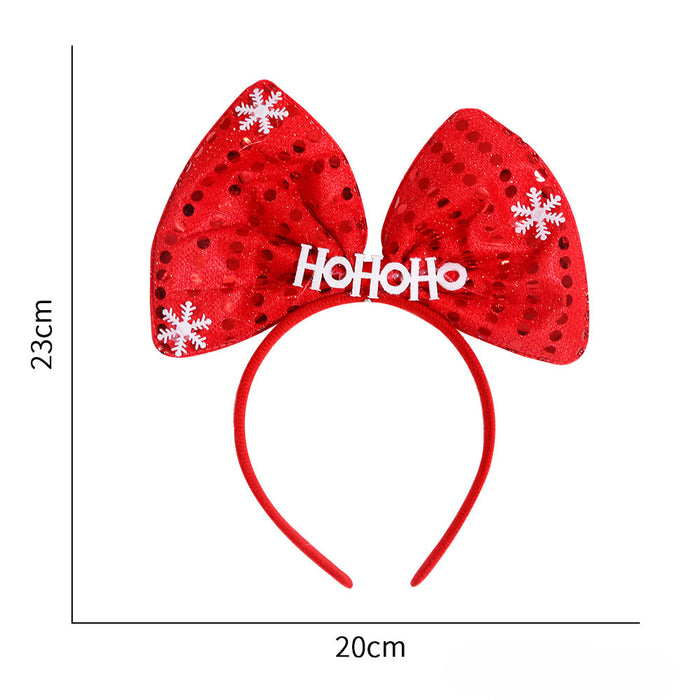 Wholesale Christmas Jewelry Headband Elk Antler Five-star Children's Plastic Headband JDC-HD-ZHHAO009