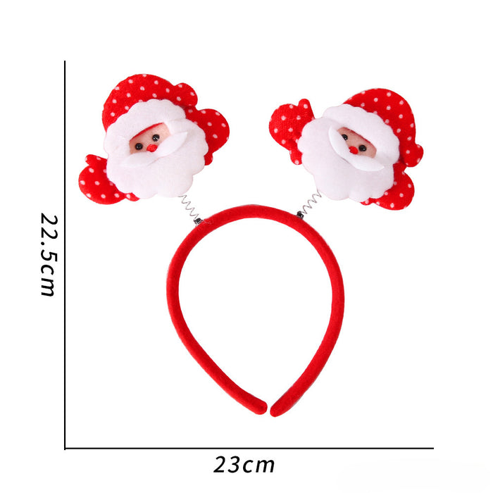 Wholesale Christmas Jewelry Headband Elk Antler Five-star Children's Plastic Headband JDC-HD-ZHHAO009