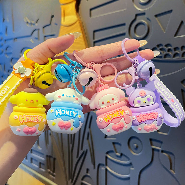 Wholesale PVC Cartoon Honey Jar Doll Keychain JDC-KC-MengXu002