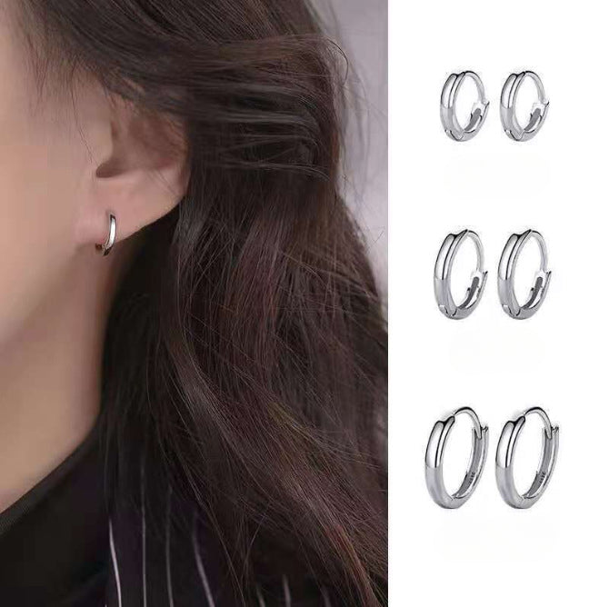 Wholesale Silver Needle Simple Geometric Earrings JDC-ES-XDN007