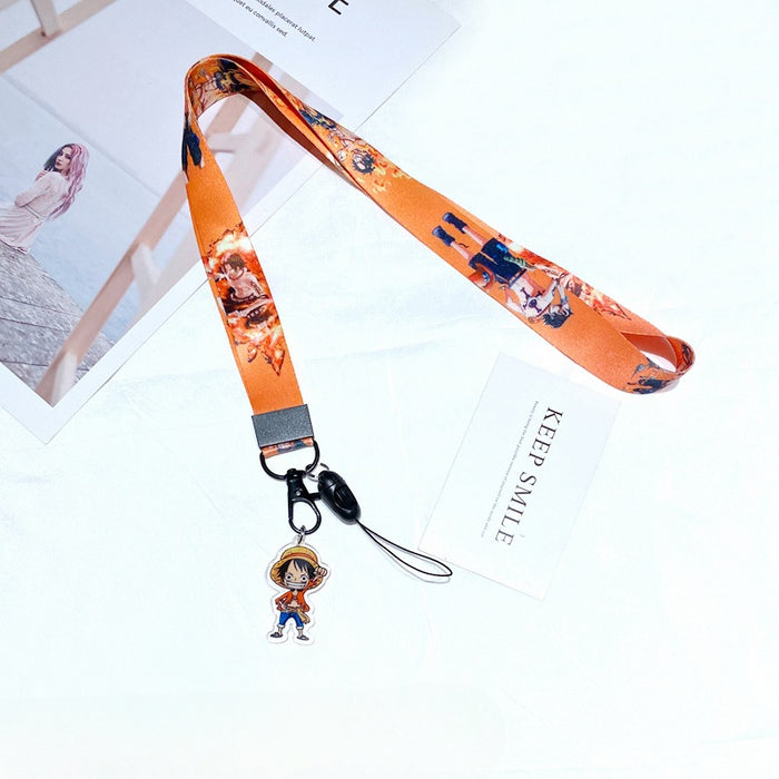 Wholesale Polyester Cartoon Printed Long Hanging Rope Keychain JDC-KC-Gongz057