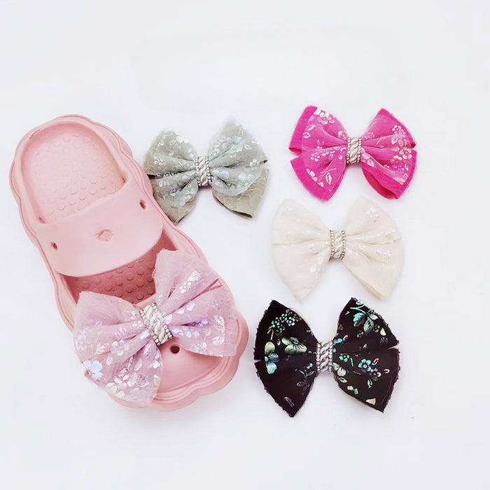 Wholesale Fabric Bows Crocs Decorative Buckle JDC-SC-JinHao003