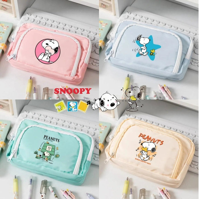 Wholesale Polyester Cartoon Dog Print Pencil Case Cute Student Stationery Pouch For School Girls Storage Bag