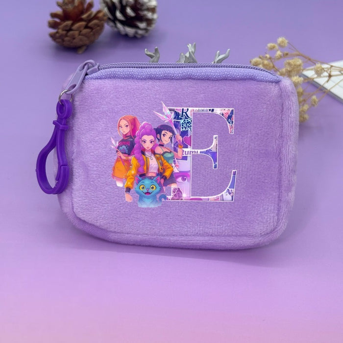 Wholesale Plush Anime Coin Purse Zipper Wallet K Pop  Cute Cartoon Design Unisex Fashion Accessory