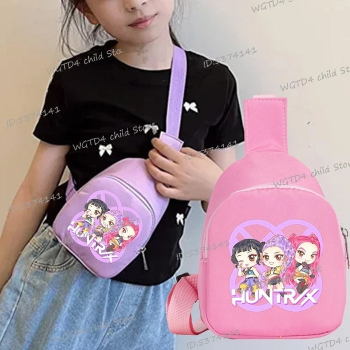 Wholesale K Pop  Print Nylon Crossbody Chest Bag For Girls Trendy Fashion Accessory Fun Gift For Kids Boutique Resale