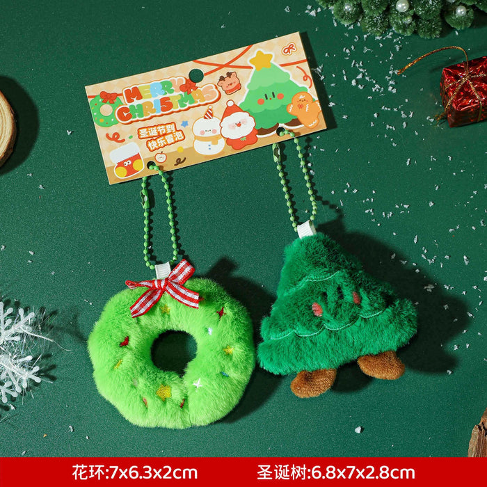 Wholesale Plush and Snowman Cartoon Keychain Set Christmas Bag Charm MOQ≥2