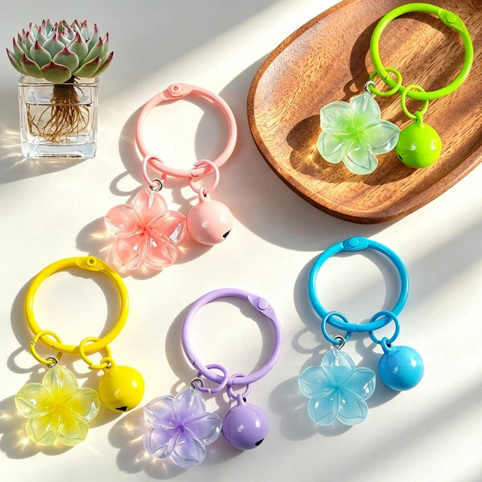 Wholesale Plastic Resin Keychain Card Ring Bell Charm Cute Style Bag Charm DIY Craft Accessory