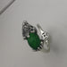 Wholesale 10pcs 925 ancient silver open food ring JDC-RS-NS009 Rings 尼森 green B 10pcs Wholesale Jewelry JoyasDeChina Joyas De China