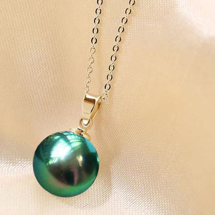 Wholesale 14MM Deep Purple Beads Gold Champagne Gold Purple Pink Imitation Pearl Plated 925 Silver Necklace Women Pendant Accessories Pendant JoyasDeChina 12MM Peacock Green Bead Gold Pendant [Without Chain] [Bulk Packing]] Wholesale Jewelry JoyasDeChina Joyas De China