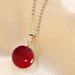 Wholesale 14MM Deep Purple Beads Gold Champagne Gold Purple Pink Imitation Pearl Plated 925 Silver Necklace Women Pendant Accessories Pendant JoyasDeChina 12MM red shell bead gold pendant [not with chain] [bulk packaging]] Wholesale Jewelry JoyasDeChina Joyas De China