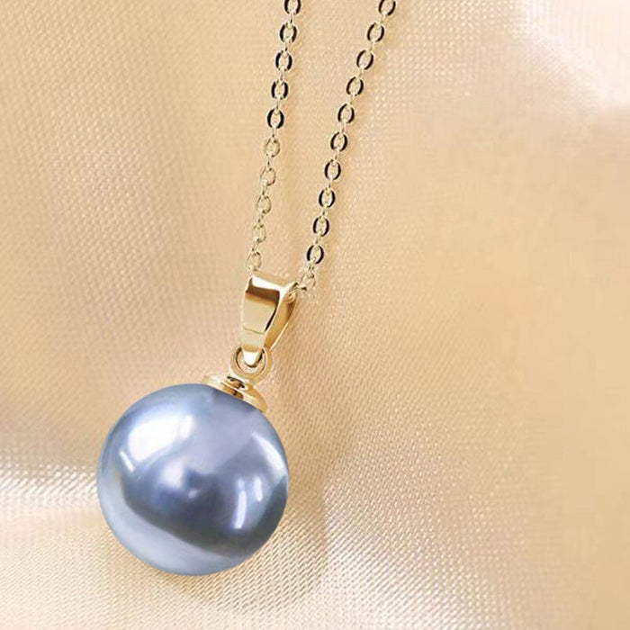 Wholesale 14MM Deep Purple Beads Gold Champagne Gold Purple Pink Imitation Pearl Plated 925 Silver Necklace Women Pendant Accessories Pendant JoyasDeChina 12MM silver gray beaded gold pendant [not with chain] [bulk packaging]] Wholesale Jewelry JoyasDeChina Joyas De China